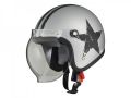 リード工業　MOUSSE　スモールジェットヘルメット　スターシルバー
