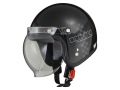 リード工業　MOUSSE　スモールジェットヘルメット　チェックブラック　57cm〜60ｃｍ未満