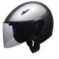 リード工業　バイクヘルメット　RE351　セミジェット　ガンメタ